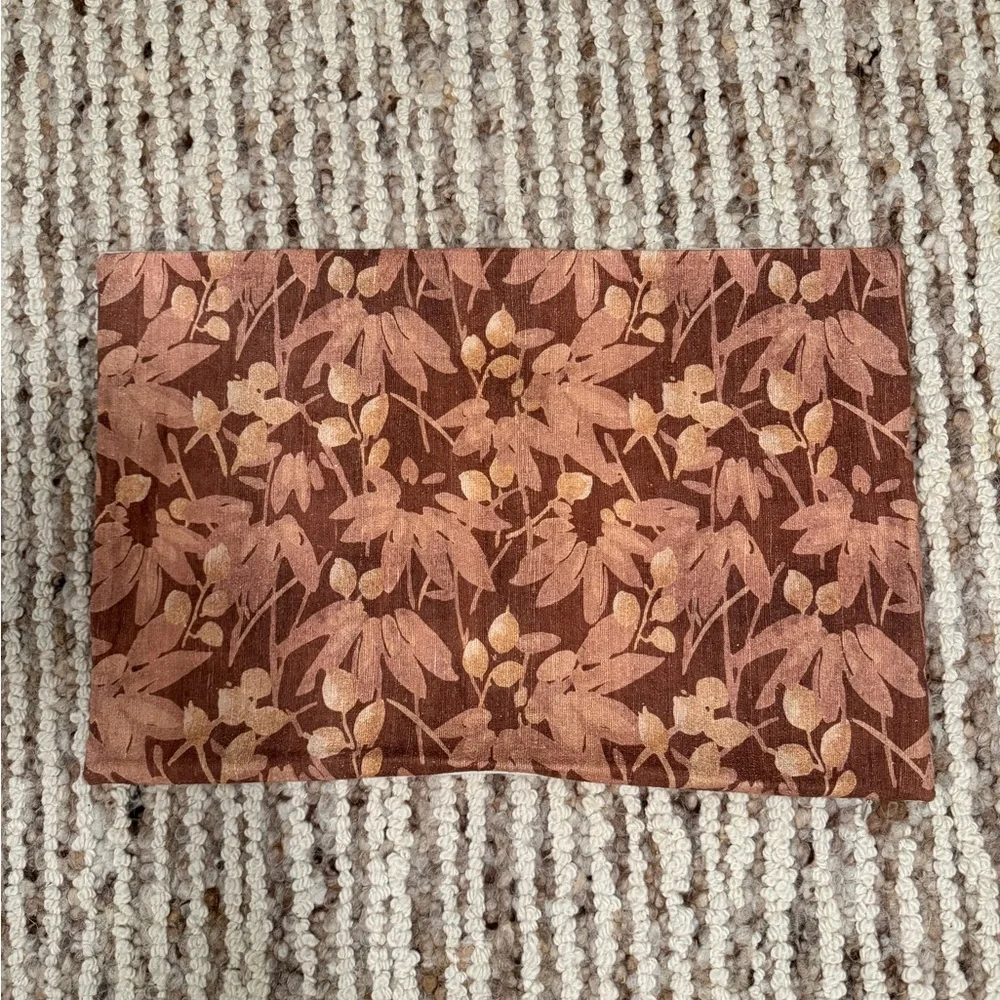 West Elm Bramble leaf pattern pillow 1 cover 12X21 100% cotton